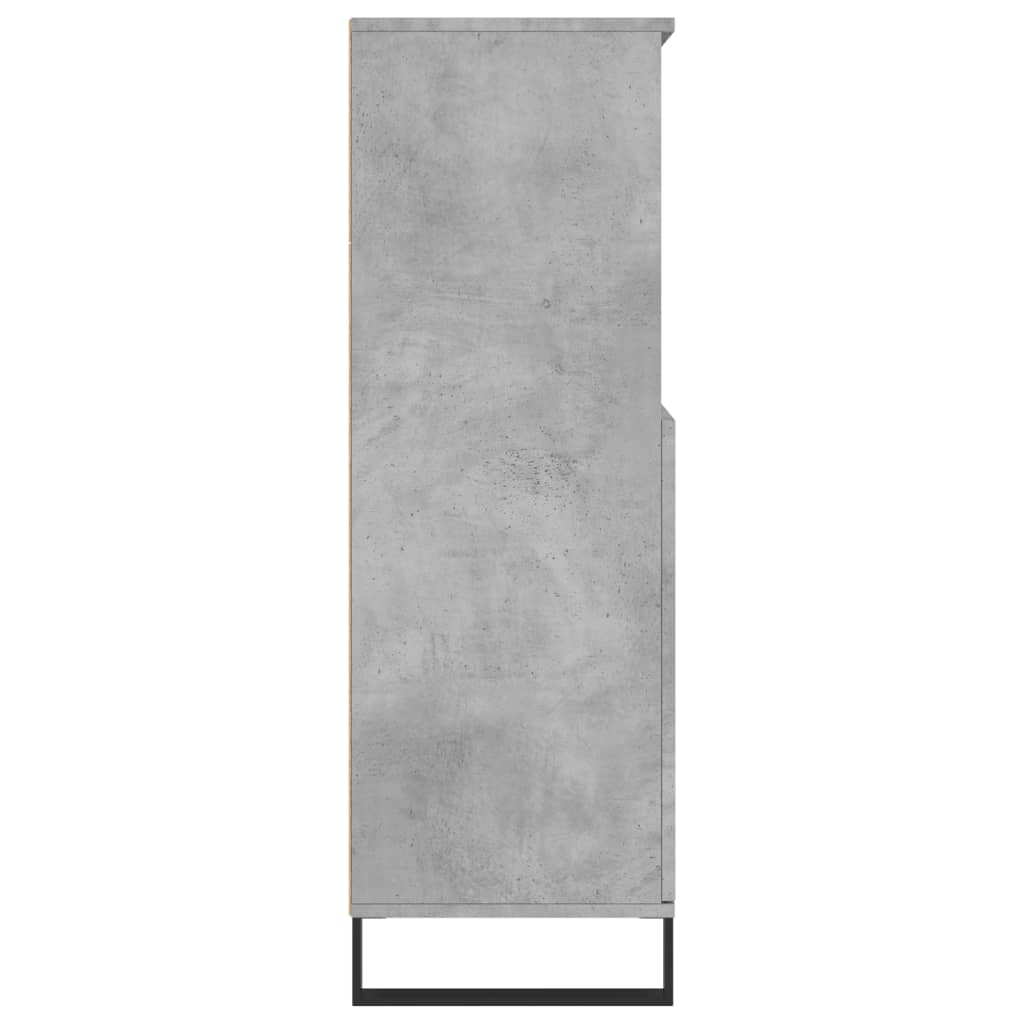Dulap înalt, gri beton, 60x36x110 cm, lemn compozit - Lando