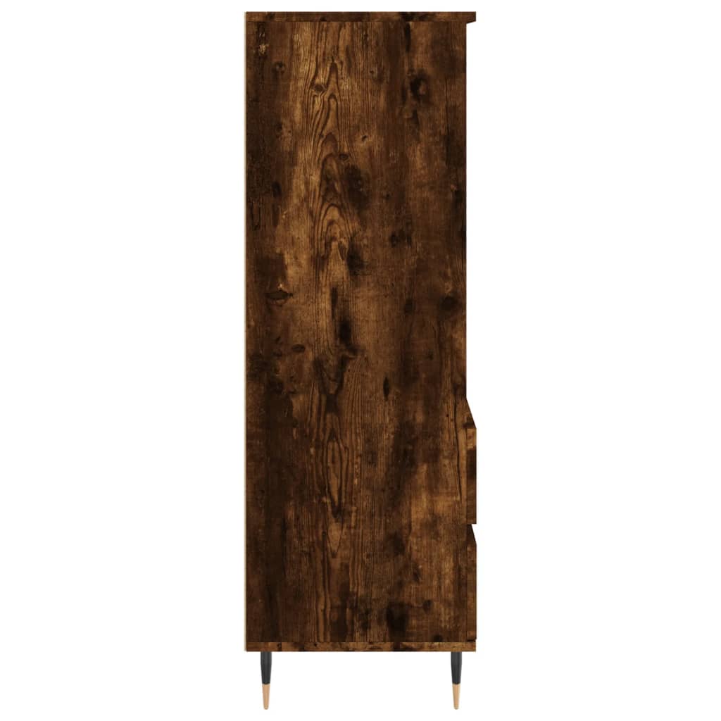 Dulap înalt, stejar fumuriu, 40x36x110 cm, lemn compozit - Lando