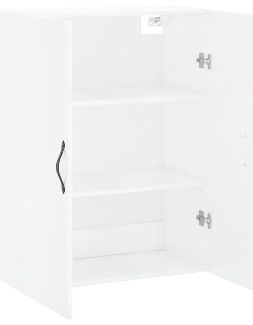 Încărcați imaginea în vizualizatorul Galerie, Dulap cu montaj pe perete, alb extralucios, 69,5x34x90 cm - Lando
