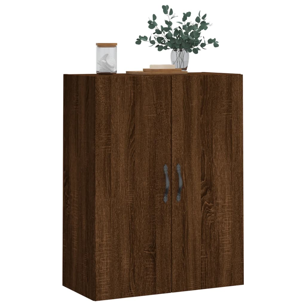 Dulap pe perete, stejar maro, 69,5x34x90 cm, lemn prelucrat - Lando