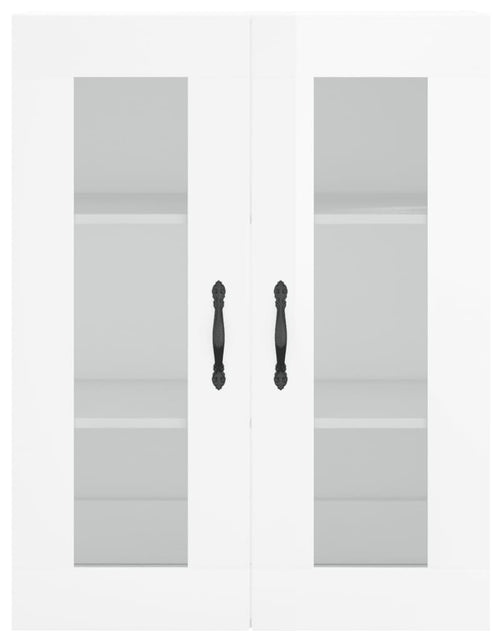 Загрузите изображение в средство просмотра галереи, Dulap cu montaj pe perete, alb extralucios, 69,5x34x90 cm - Lando
