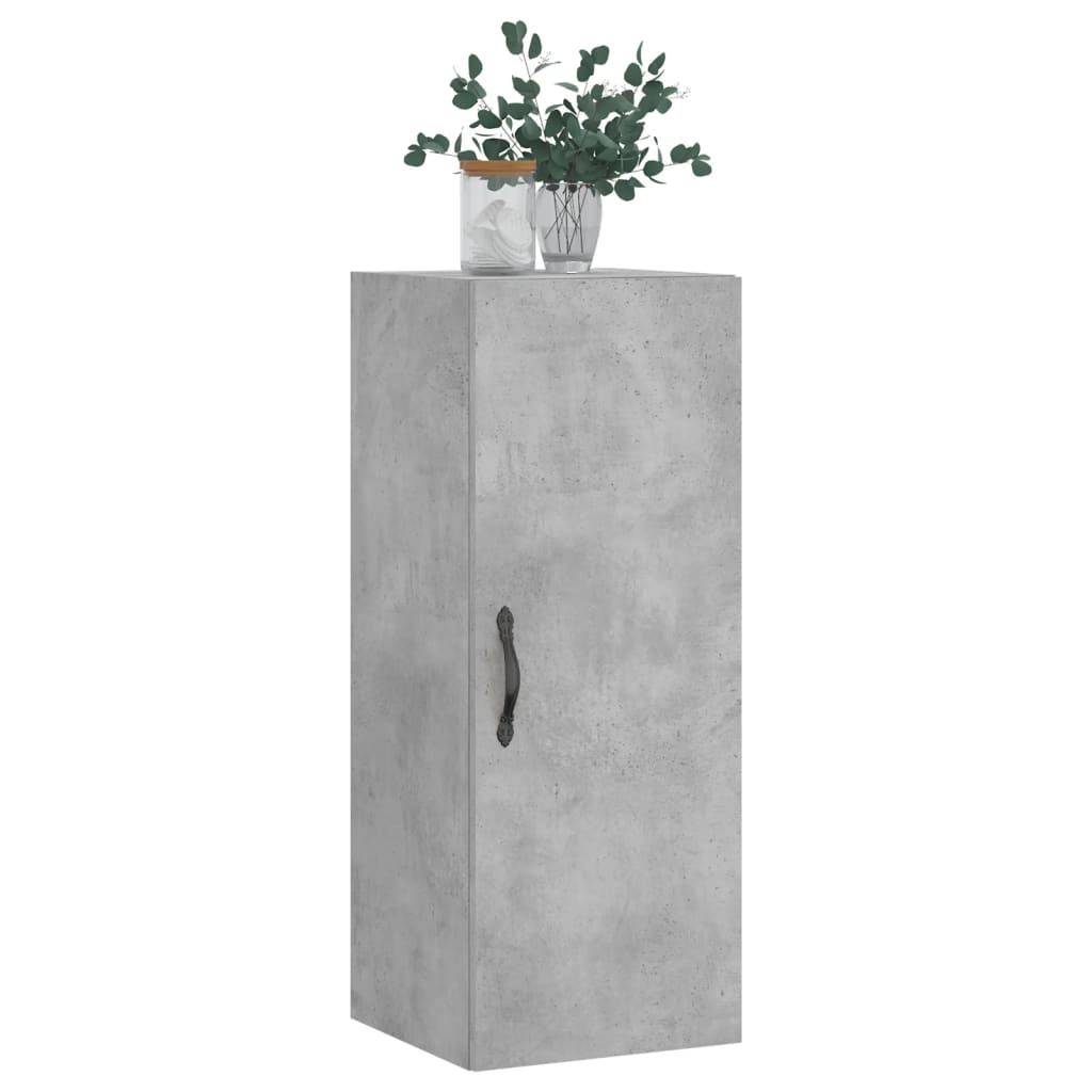 Dulap de perete, gri beton, 34,5x34x90 cm, lemn prelucrat - Lando