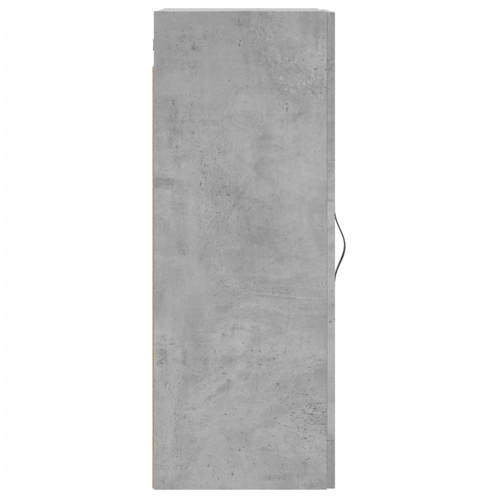 Dulap montat pe perete, gri beton, 34,5x34x90 cm - Lando