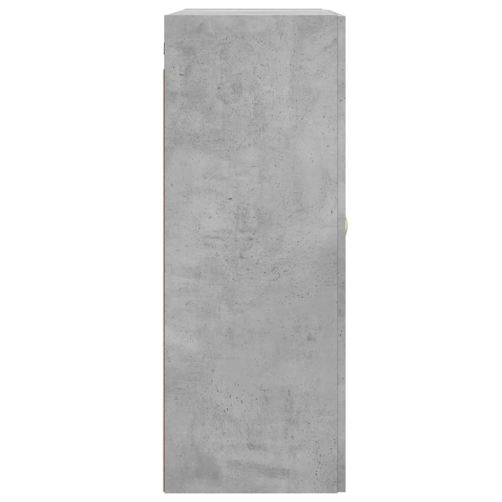 Dulap pe perete, gri beton, 69,5x34x90 cm, lemn prelucrat - Lando