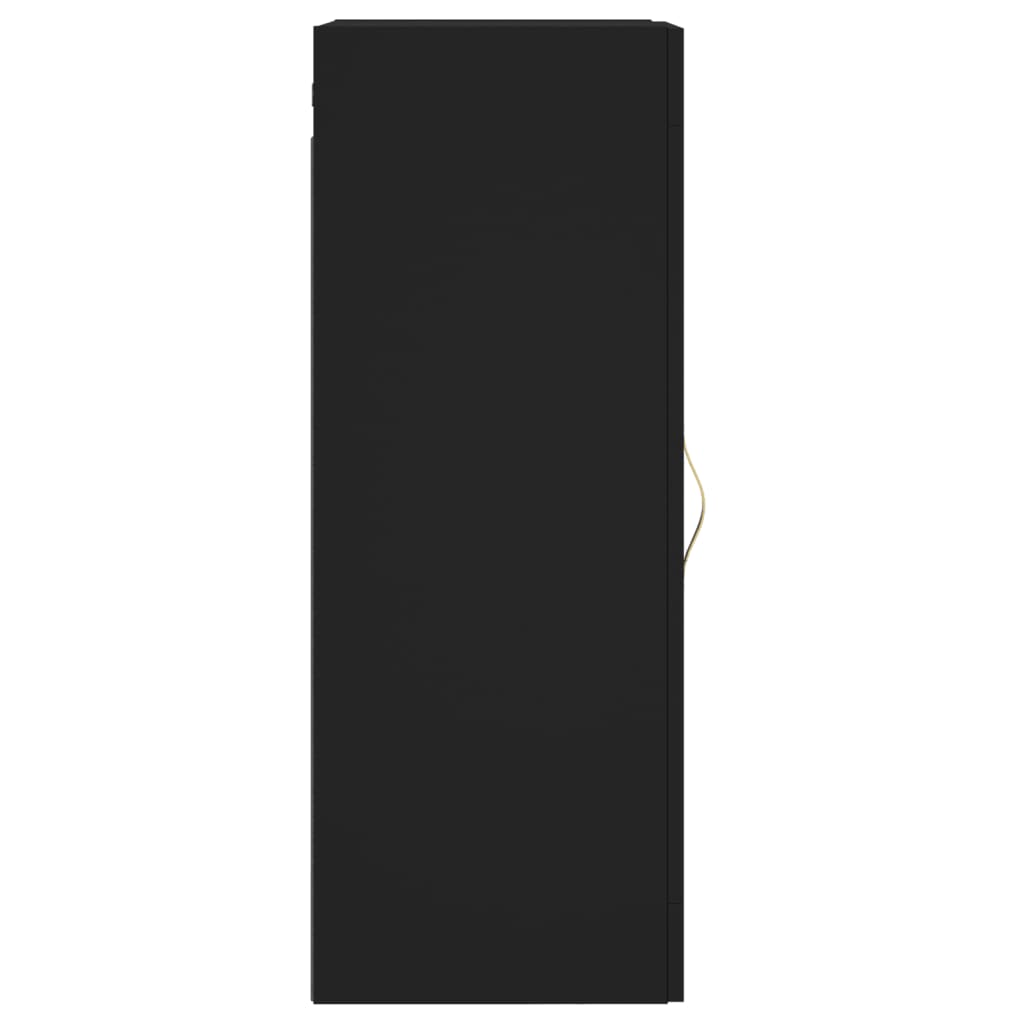 Dulap de perete, negru, 34,5x34x90 cm, lemn prelucrat - Lando
