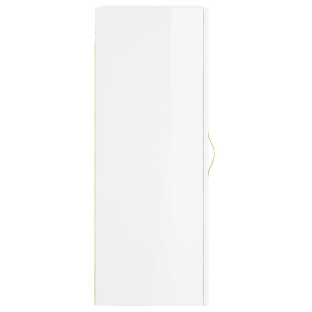 Dulap de perete, alb extralucios, 34,5x34x90 cm, lemn prelucrat - Lando