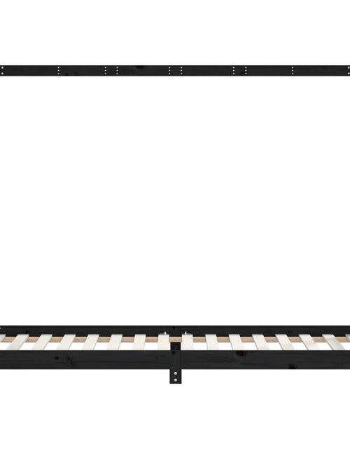 Încărcați imaginea în vizualizatorul Galerie, Cadru pat pentru copii, negru, 90x200 cm, lemn masiv de pin - Lando
