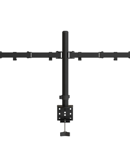 Încărcați imaginea în vizualizatorul Galerie, Suport de perete pentru monitor dublu VESA 75/100 mm negru oțel Lando - Lando

