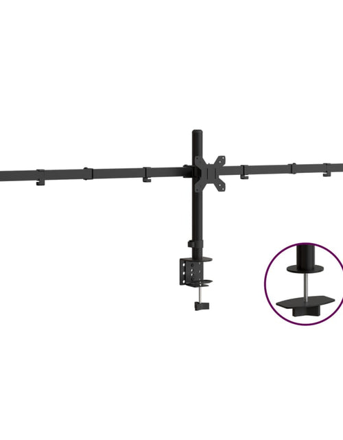 Загрузите изображение в средство просмотра галереи, Suport de perete pentru monitor triplu VESA 75/100mm negru oțel Lando - Lando
