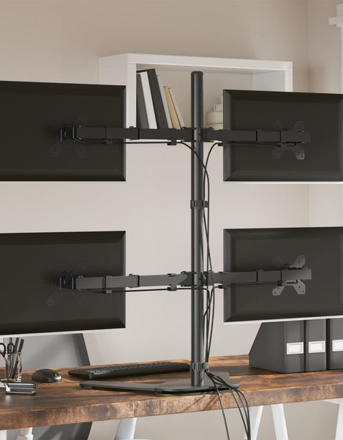 Încărcați imaginea în vizualizatorul Galerie, Suport de perete pentru monitor VESA 75/100 mm, negru,
