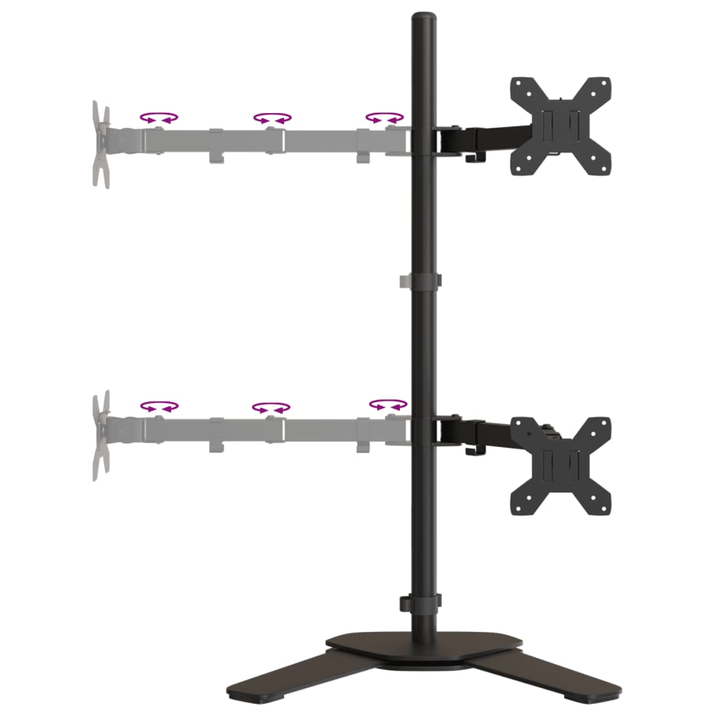 Suport de perete pentru monitor VESA 75/100 mm, negru,