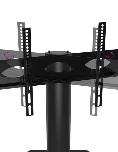 Загрузите изображение в средство просмотра галереи, Suport TV de colț cu 2 niveluri pentru 32-70 inchi, negru - Lando
