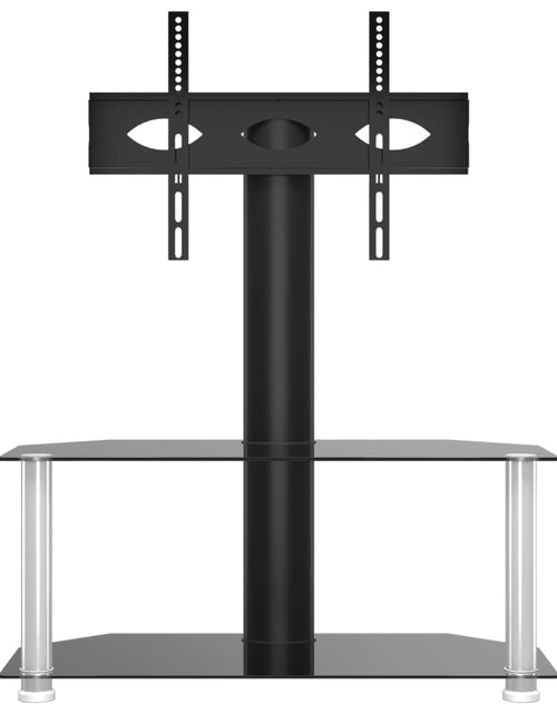 Загрузите изображение в средство просмотра галереи, Suport TV de colț 2 niveluri pentru 32-70 inchi, negru/argintiu - Lando

