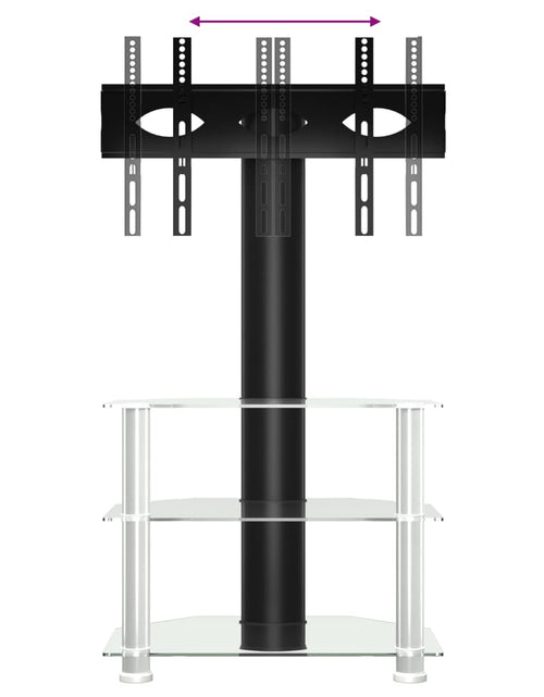 Загрузите изображение в средство просмотра галереи, Suport TV de colț 3 niveluri pentru 32-70 inchi, negru/argintiu - Lando
