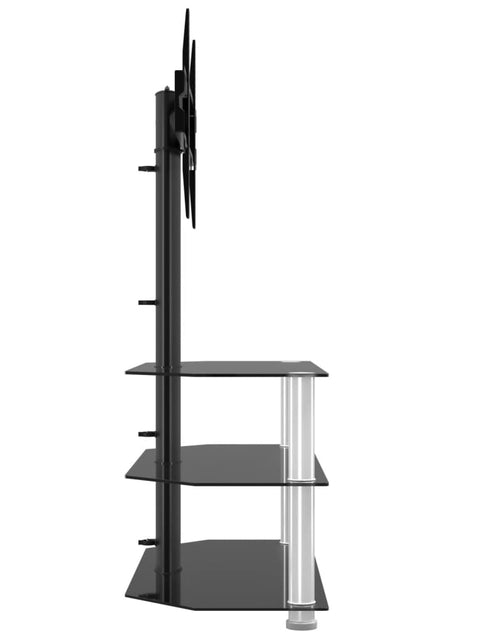 Загрузите изображение в средство просмотра галереи, Suport TV de colț 3 niveluri pentru 32-70 inchi, negru/argintiu - Lando
