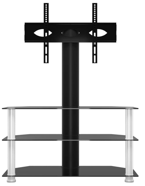 Încărcați imaginea în vizualizatorul Galerie, Suport TV de colț 3 niveluri pentru 32-70 inchi, negru/argintiu - Lando
