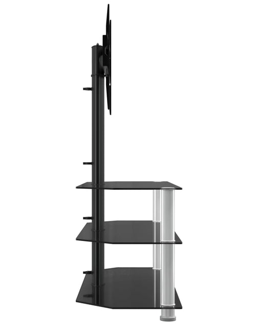 Загрузите изображение в средство просмотра галереи, Suport TV de colț 3 niveluri pentru 32-70 inchi, negru/argintiu - Lando
