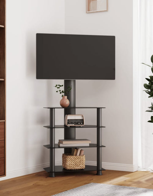 Încărcați imaginea în vizualizatorul Galerie, Suport TV de colț cu 4 niveluri pentru 32-70 inchi, negru - Lando
