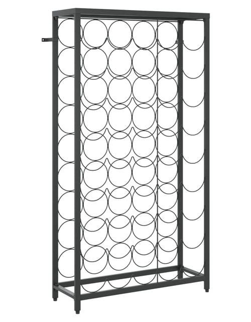 Загрузите изображение в средство просмотра галереи, Suport sticle vin, 45 de sticle negru 54x18x100 cm fier forjat - Lando
