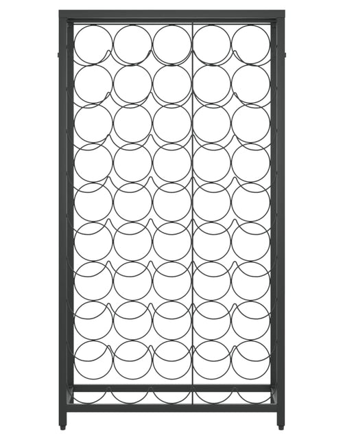Загрузите изображение в средство просмотра галереи, Suport sticle vin, 45 de sticle negru 54x18x100 cm fier forjat - Lando
