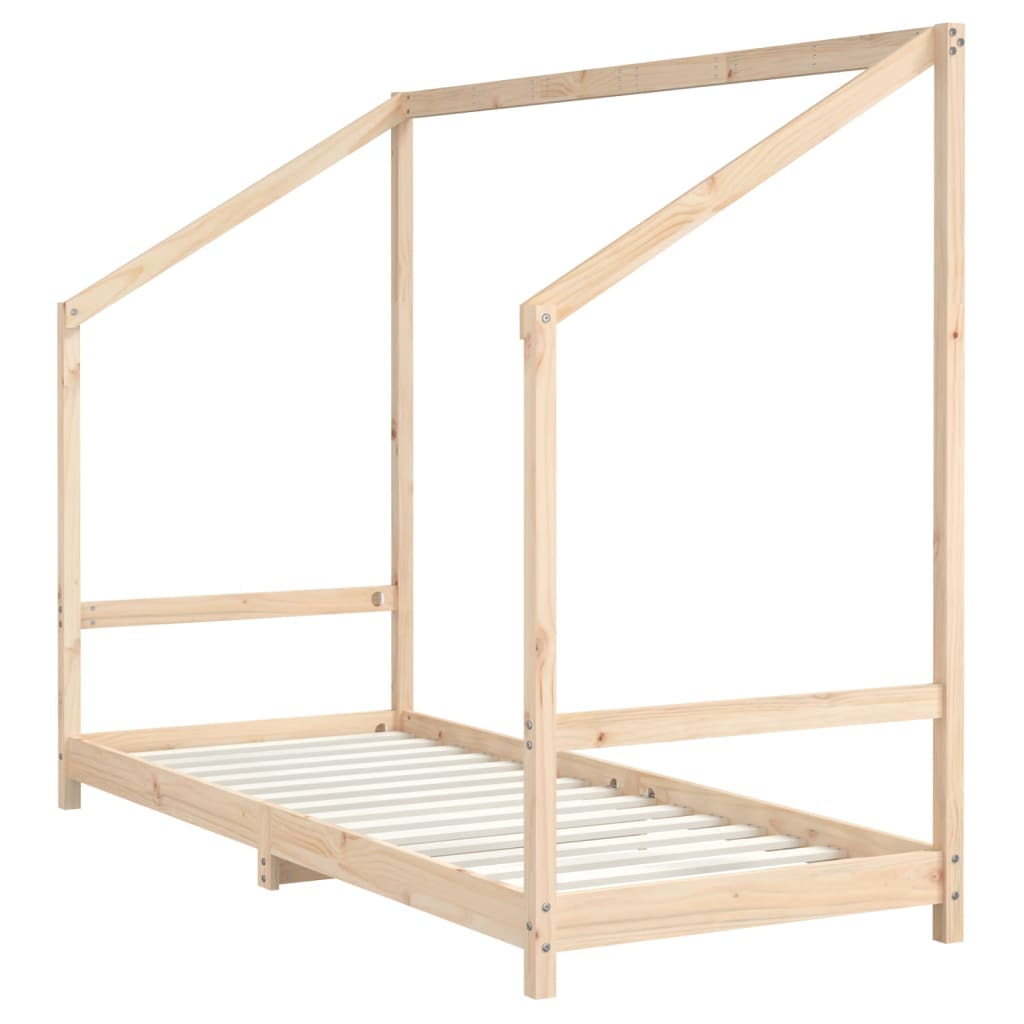 Cadru pat pentru copii, 2x(80x200) cm, lemn masiv de pin - Lando