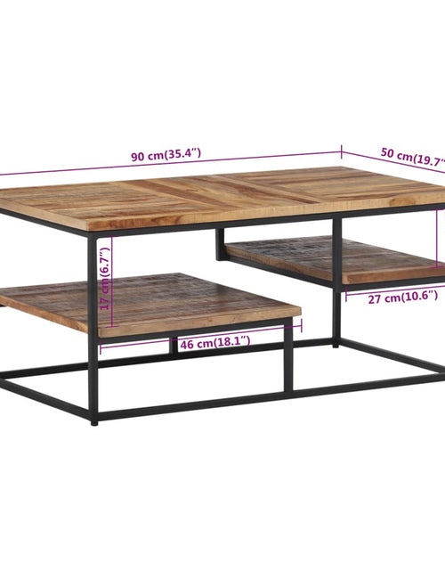 Загрузите изображение в средство просмотра галереи, Măsuță de cafea, 90x50x39 cm, lemn masiv de tec reciclat - Lando
