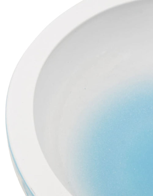 Загрузите изображение в средство просмотра галереи, Lavoar de blat, alb și albastru, rotund, Φ41x14 cm, ceramică Lando - Lando

