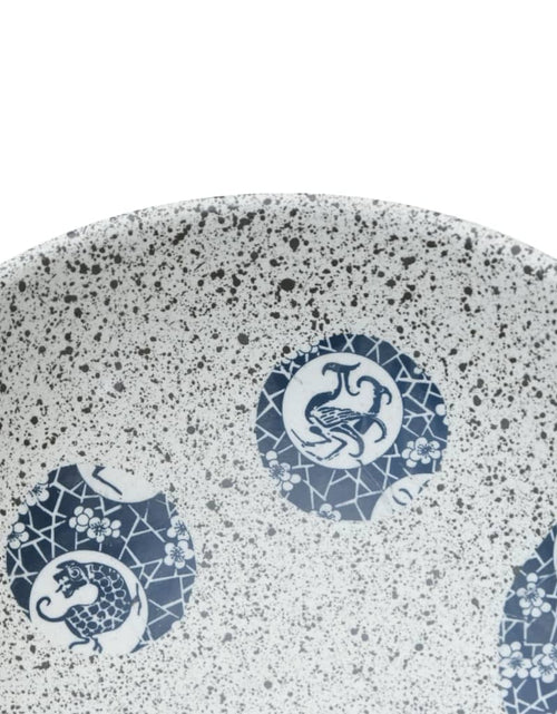 Încărcați imaginea în vizualizatorul Galerie, Lavoar de blat, gri și albastru, 47x33x13 cm, ceramică, oval Lando - Lando
