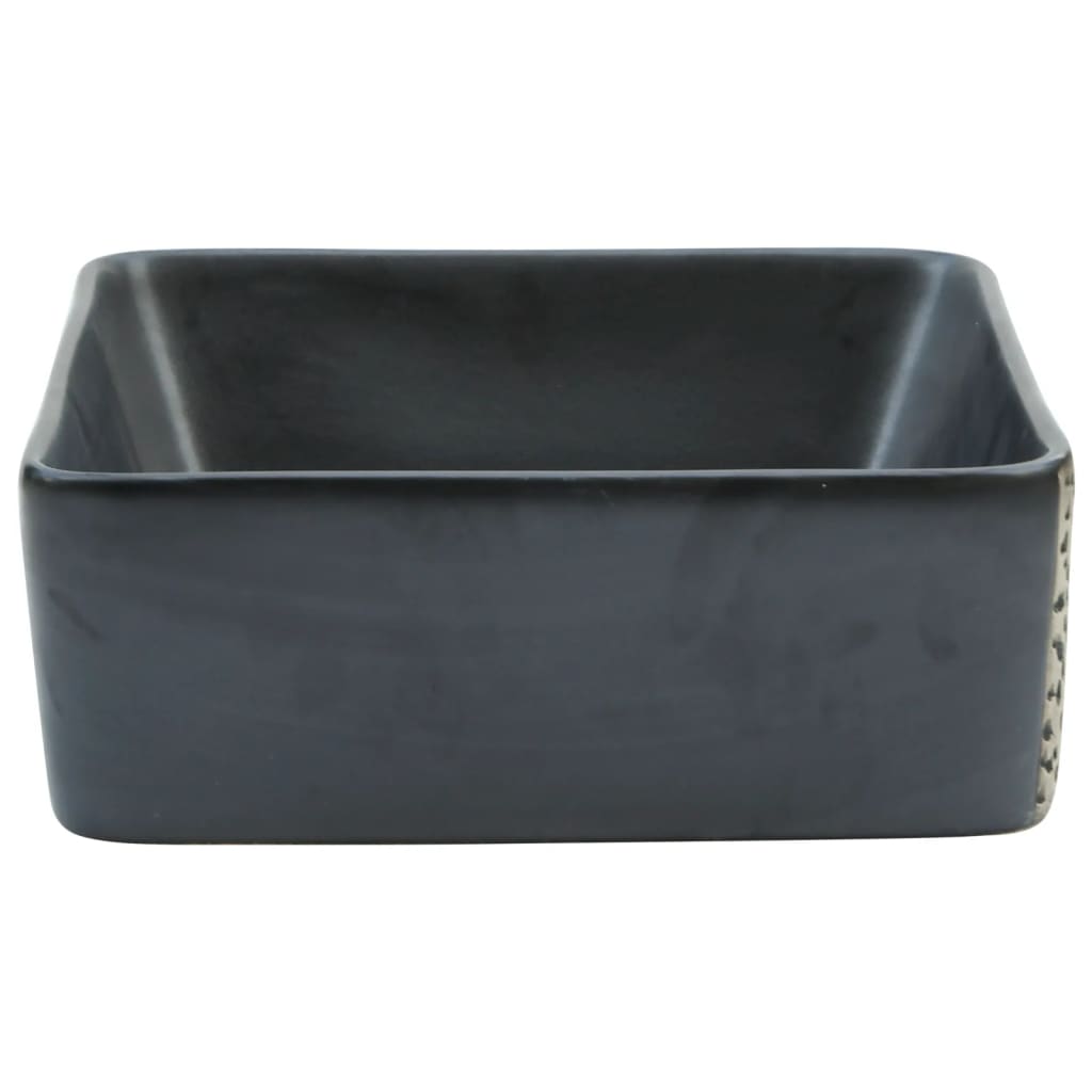 Lavoar de blat, negru, 46x35,5x13 cm, ceramică, dreptunghi Lando - Lando
