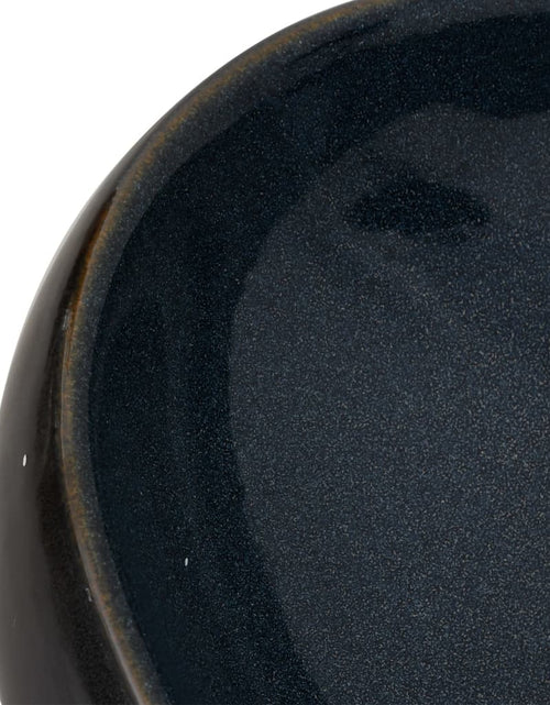 Încărcați imaginea în vizualizatorul Galerie, Lavoar de blat, negru și albastru, 59x40x15 cm, ceramică, oval Lando - Lando
