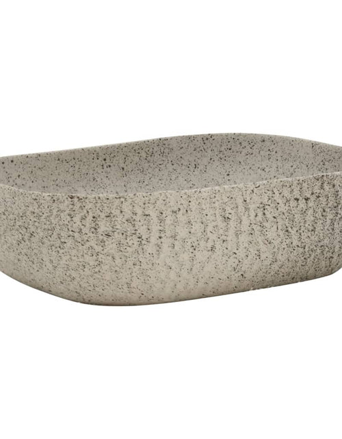 Încărcați imaginea în vizualizatorul Galerie, Lavoar de blat gri 48x37,5x13,5 cm, ceramică, dreptunghi Lando - Lando
