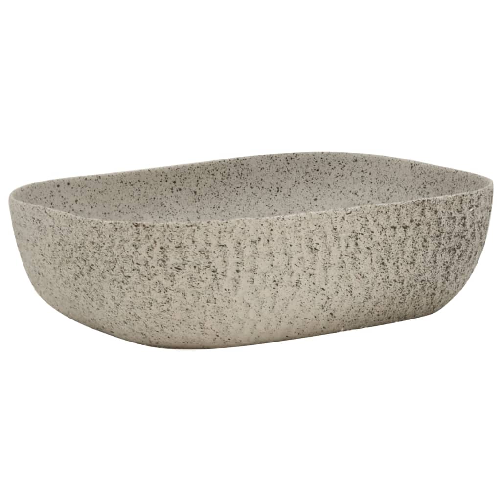 Lavoar de blat gri 48x37,5x13,5 cm, ceramică, dreptunghi Lando - Lando