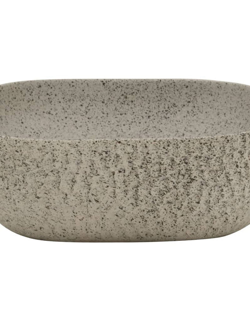 Încărcați imaginea în vizualizatorul Galerie, Lavoar de blat gri 48x37,5x13,5 cm, ceramică, dreptunghi Lando - Lando
