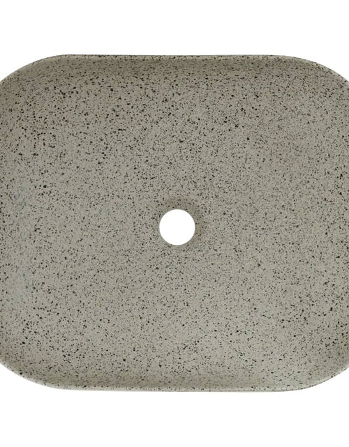 Încărcați imaginea în vizualizatorul Galerie, Lavoar de blat gri 48x37,5x13,5 cm, ceramică, dreptunghi Lando - Lando
