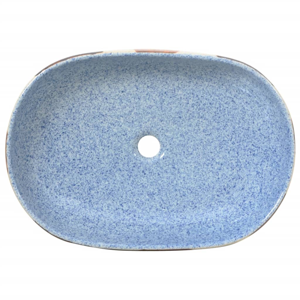 Lavoar de blat, multicolor, 59x40x14 cm, ceramică, oval Lando - Lando