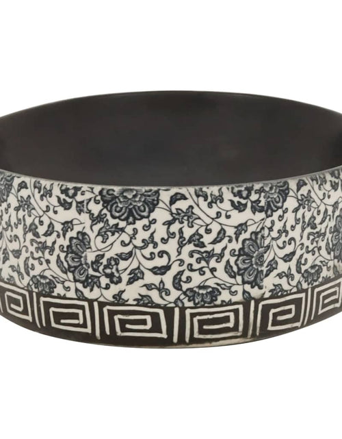 Încărcați imaginea în vizualizatorul Galerie, Lavoar de blat negru și albastru 56,5x36,5x13,5cm ceramică oval Lando - Lando
