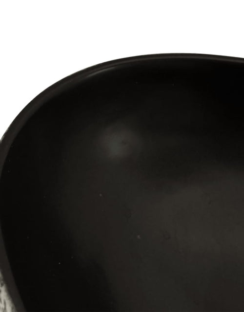 Încărcați imaginea în vizualizatorul Galerie, Lavoar de blat negru și albastru 56,5x36,5x13,5cm ceramică oval Lando - Lando
