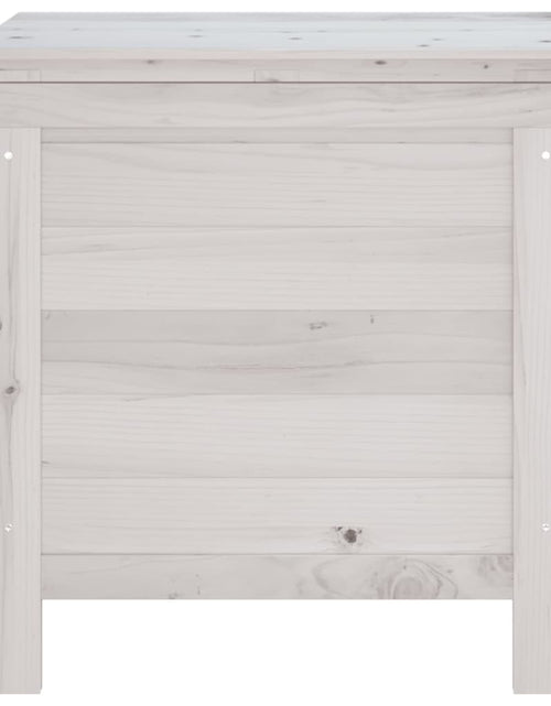 Загрузите изображение в средство просмотра галереи, Ladă depozitare de grădină alb 50x49x56,5 cm lemn masiv de brad - Lando
