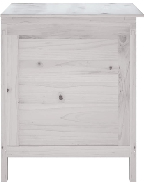 Încărcați imaginea în vizualizatorul Galerie, Ladă depozitare de grădină alb 50x49x56,5 cm lemn masiv de brad - Lando
