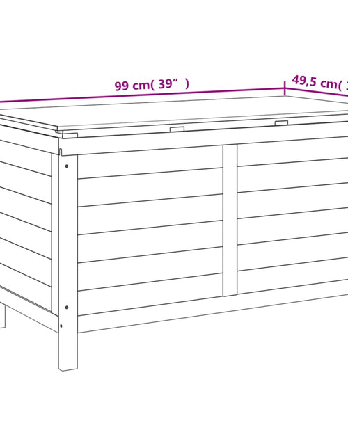 Încărcați imaginea în vizualizatorul Galerie, Ladă depozitare de grădină alb 99x49,5x58,5 cm lemn masiv brad - Lando
