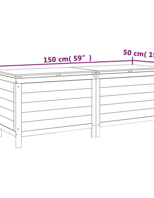 Загрузите изображение в средство просмотра галереи, Ladă depozitare grădină antracit 150x50x56,5 cm lemn masiv brad - Lando
