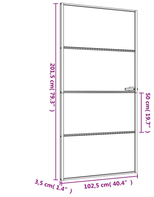 Încărcați imaginea în vizualizatorul Galerie, Ușă interior negru 102,5x201,5 cm sticlă securiz./aluminiu slim - Lando
