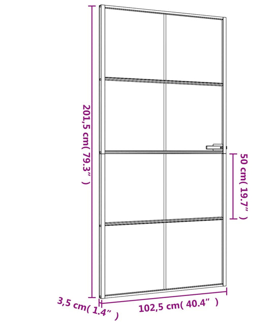 Încărcați imaginea în vizualizatorul Galerie, Ușă interior negru 102,5x201,5 cm sticlă securiz./aluminiu slim - Lando
