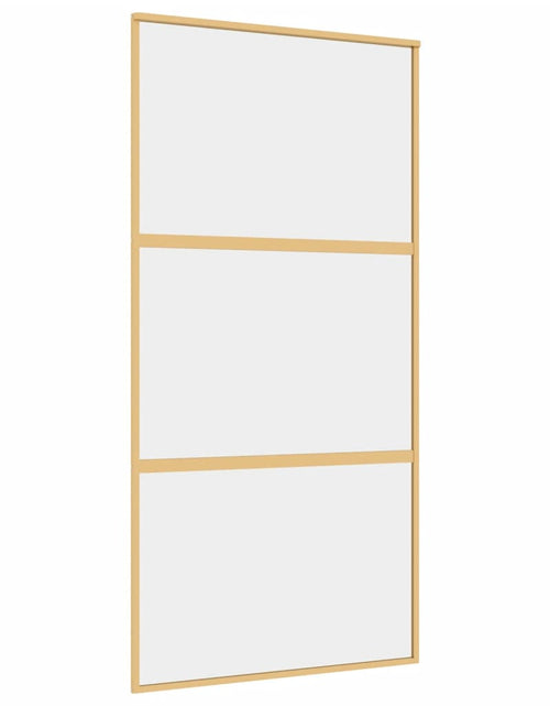 Încărcați imaginea în vizualizatorul Galerie, Ușă glisantă, auriu, 102,5x205 cm, sticlă ESG mată și aluminiu - Lando
