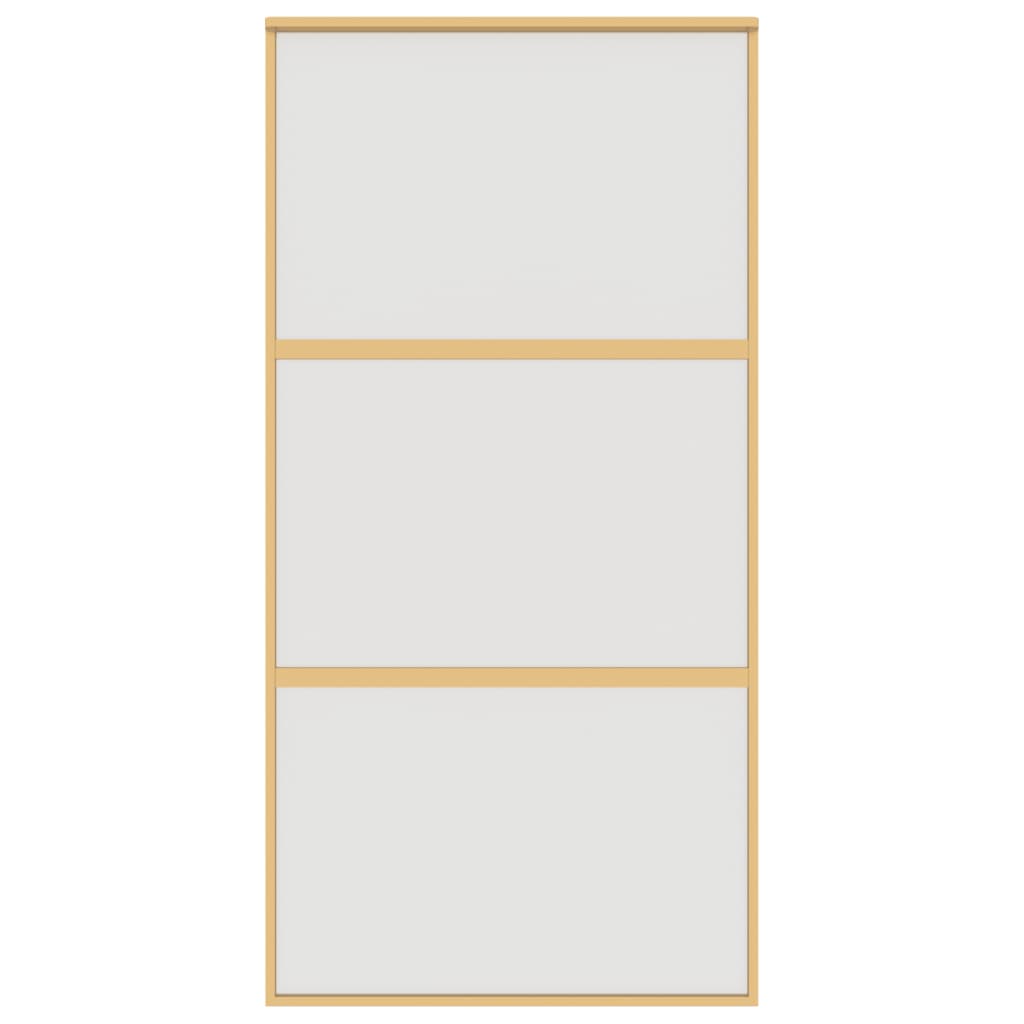 Ușă glisantă, auriu, 102,5x205 cm, sticlă ESG mată și aluminiu - Lando