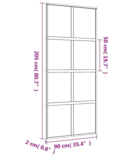 Încărcați imaginea în vizualizatorul Galerie, Ușă glisantă, auriu, 90x205 cm, sticlă ESG mată și aluminiu - Lando
