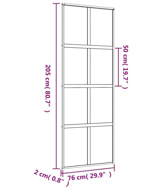 Încărcați imaginea în vizualizatorul Galerie, Ușă glisantă, auriu, 76x205 cm, sticlă ESG mată și aluminiu - Lando
