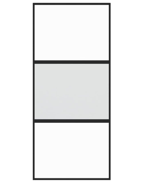 Încărcați imaginea în vizualizatorul Galerie, Ușă glisantă, negru, 90x205 cm, sticlă securizată și aluminiu - Lando
