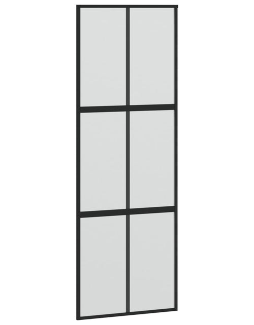 Загрузите изображение в средство просмотра галереи, Ușă glisantă, negru, 76x205 cm, sticlă securizată și aluminiu - Lando
