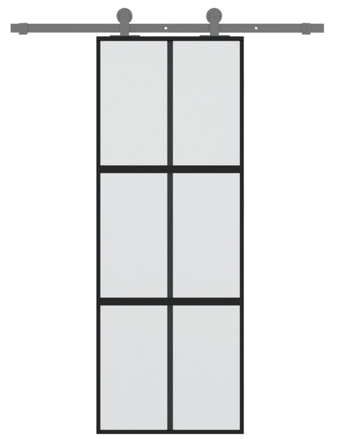 Încărcați imaginea în vizualizatorul Galerie, Ușă glisantă, negru, 76x205 cm, sticlă securizată și aluminiu - Lando
